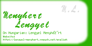 menyhert lengyel business card
